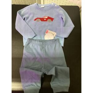 Edge hill Collection Baby Boy Race Car Sweater Set Size 12 Months Blue